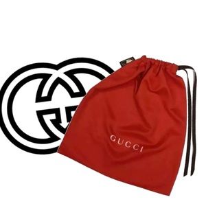 Rare Authentic Large GUCCI MLB Ltd Edition Red Drawstring DustBag 15” x 13” New